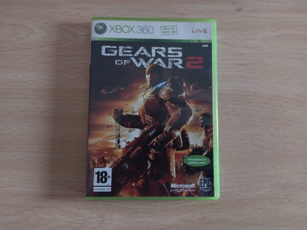Gears of War 2 (disco con muchas marcas de uso, caja y manual en muy buen estado)