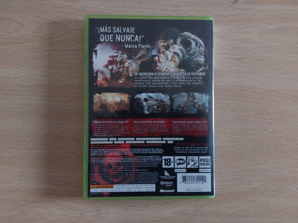 Gears of War 2 (disco con muchas marcas de uso, caja y manual en muy buen estado) - Imagen 2