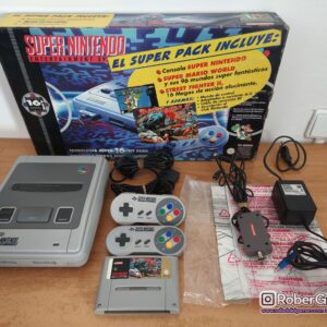 Consola Super Nintendo Super Pack SMW + SF2